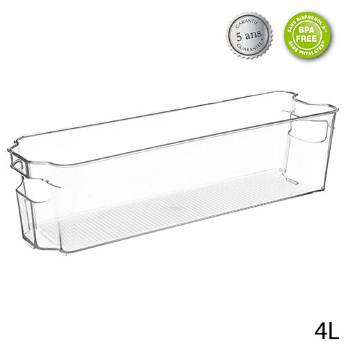 Køleskabsbeholder i plast - 9,5 x 10,7 x 37 cm.