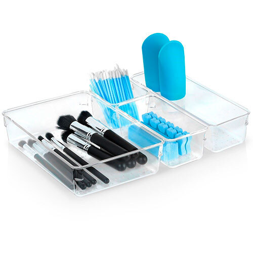 Makeup organizer i akryl - 4 rum