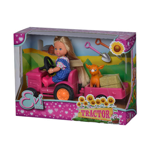 Dukke Evi Love Tractor m/ tilbehør
