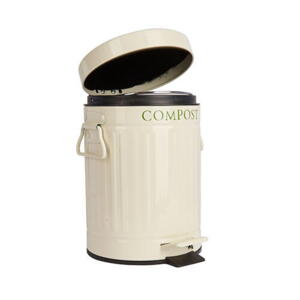 Kompostbeholder m/ pedal 3 L - Cream