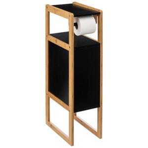 Natureo toiletrulleholder m/ skab - Sort