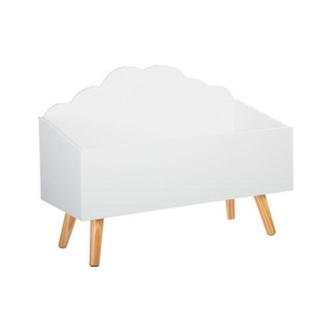 DEMO Cloud legetøjskasse 58 x 45 x 28 cm. - Hvid