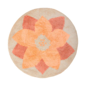 Anny Flower tæppe Ø 100 cm. - Flerfarvet