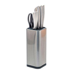 Rustfrit stål knivblok m/ knive - 7 dele